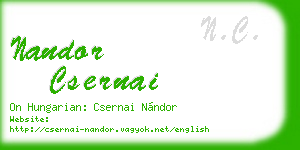 nandor csernai business card