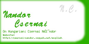 nandor csernai business card